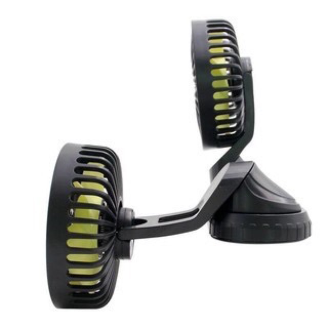 Quạt máy đôi mini 12v, 24v xoay 360 tiện ích trên ô tô, xe hơi cao cấp | BigBuy360 - bigbuy360.vn
