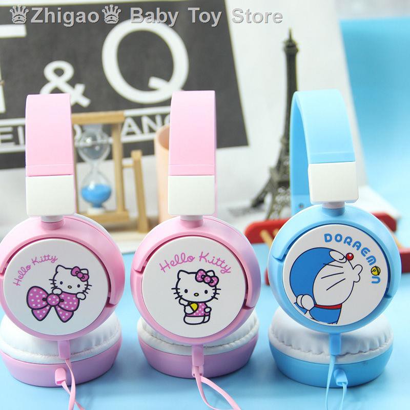 Thời Trang Tai Nghe Chụp Tai Hình Mèo Hello Kitty Dễ Thương