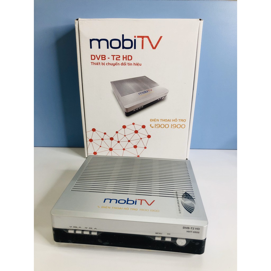 [Mã 229ELSALE hoàn 7% đơn 300K] Đầu thu MobiTV DVB-T2 sử dụng anten mặt đất 8 món