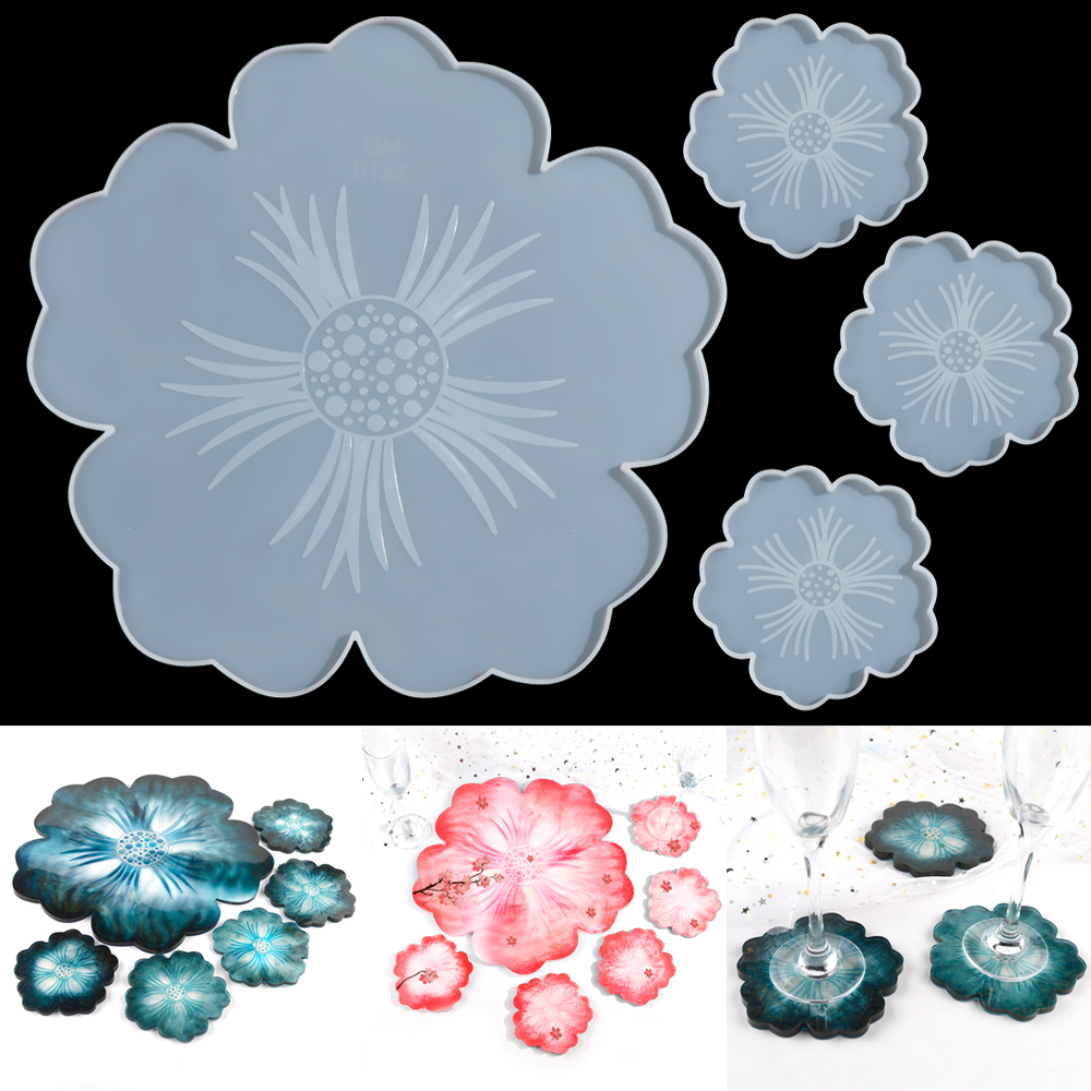 Khuôn Silicone Tạo Hình Làm Đồ Thủ Công Diy Hình Bông Hoa Lớn