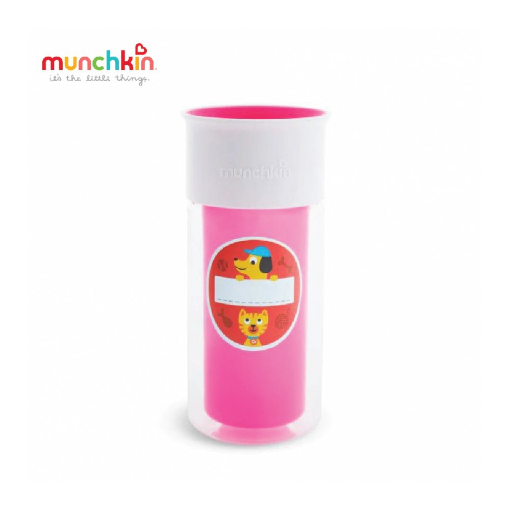 Cốc 360 Độ Chống Đổ Giữ Nhiệt Kèm Sticker Munchkin tập uống cho bé