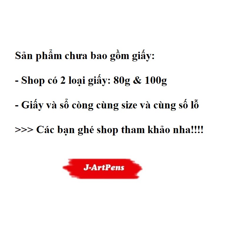 (MÀU ĐEN + TRẮNG) Binder, Bìa Còng, Sổ Còng LUCKY A5 20 Lỗ, B5 26 Lỗ, A4 30 Lỗ - KHÔNG KÈM GIẤY