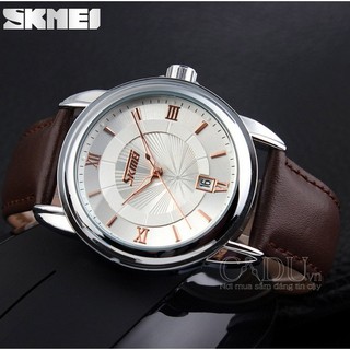 Đồng hồ Skmei dây da thanh lịch