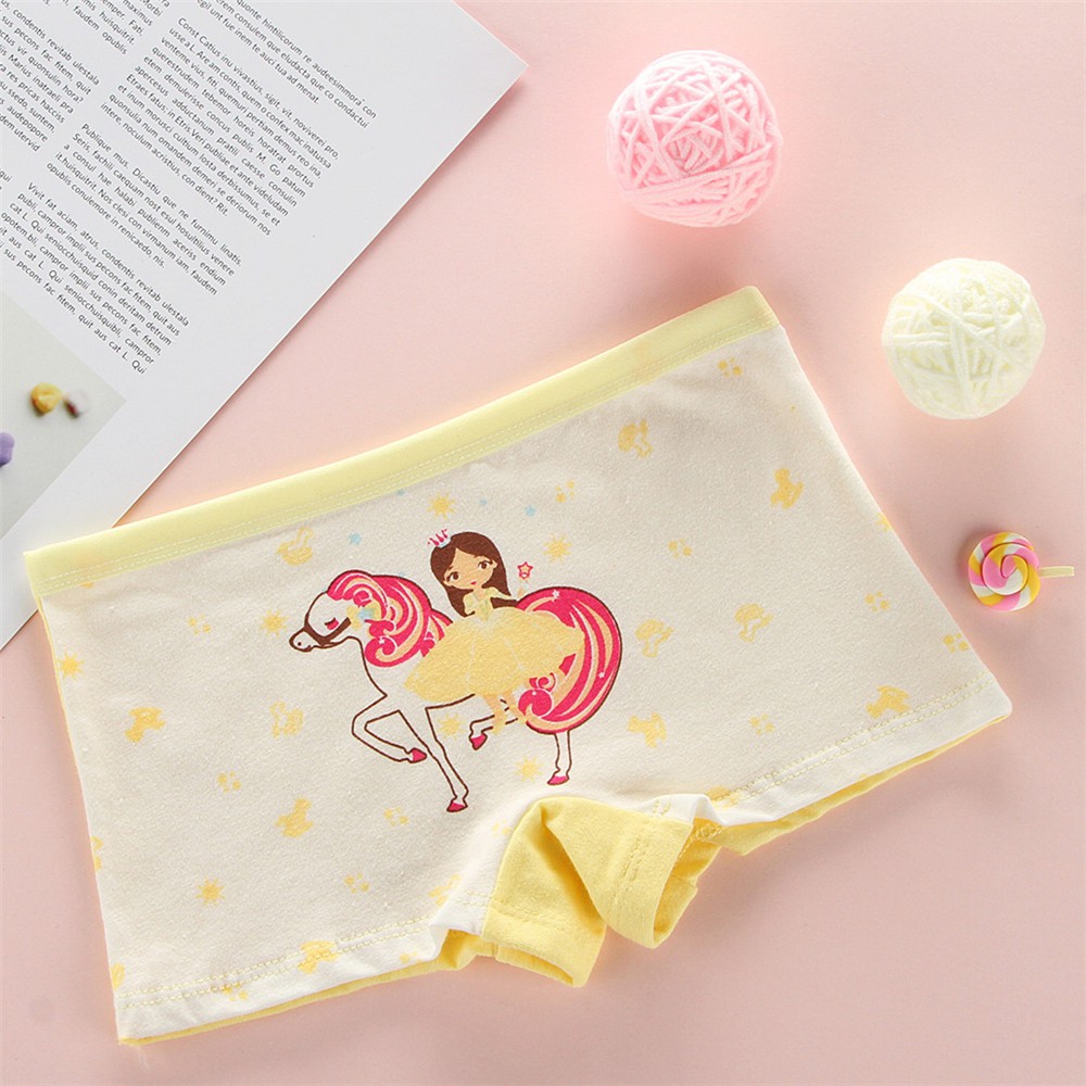 4PCS / Lot Soft cotton kids underwear Children underwear Breathable female panties Panties for girls cute Cartoon