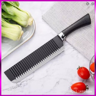 Dao thái nhật , lưỡi gợn sóng bằng thép không gỉ cao cấp