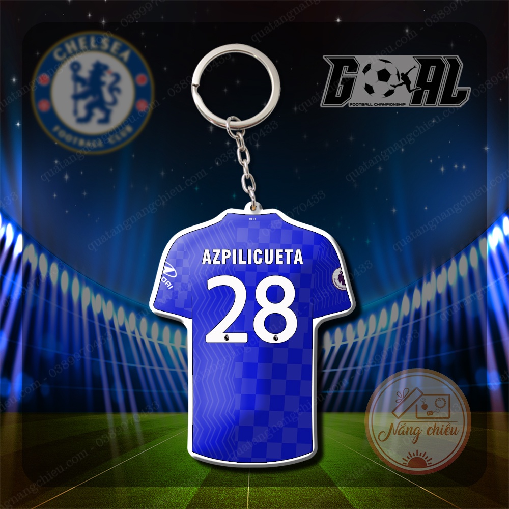 Móc khóa in áo đấu CLB Chelsea ☘️MÓC KHÓA THẺ CẦU THỦ☘️