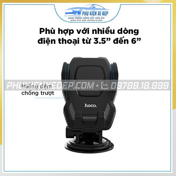 Giá đỡ điện thoại ⚡FREESHIP⚡ hút kính và taplo Hoco CA31 | Thiết kế chắc chắn và tinh tế