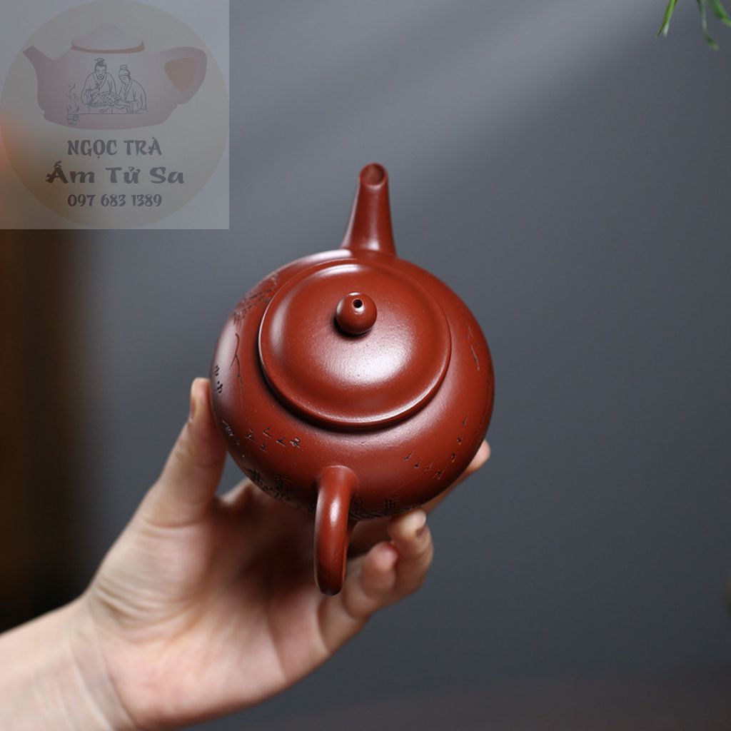 Ấm Tử Sa Thủy Bình Sơn Ảnh - Ngọc Trà Shop - Chất Đất Nguyên Khoáng Đại Hồng Bào Nghi Hưng
