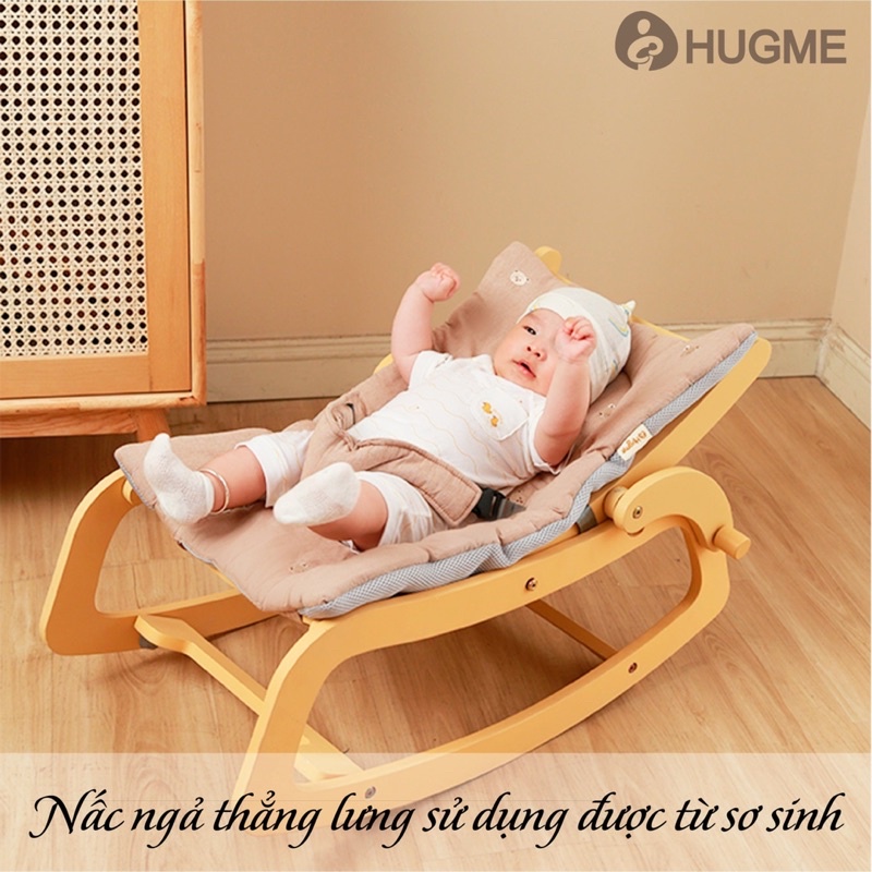 Ghế bập bênh đa năng rocking chair chính hãng hugme phiên bản hoàn chỉnh cho bé 0-7 tuổi