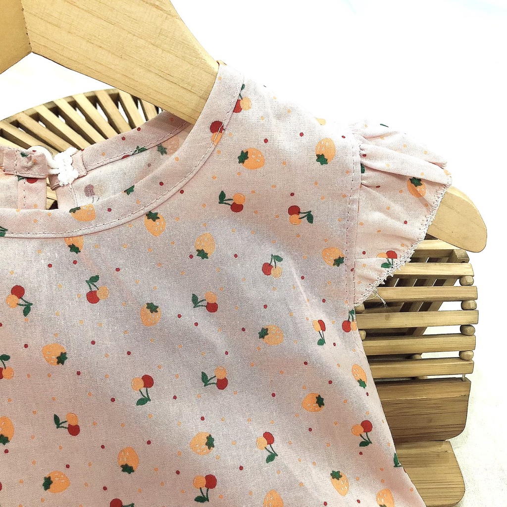 Bodysuit cho bé, áo liền quần bé gái, bodysuit cho bé gái sơ sinh,6 tháng,1-2 tuổi vải cotton thấm hút mồ hôi, mềm mịn.