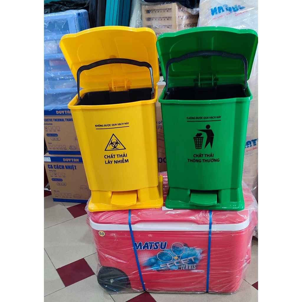 HOẢ TỐC Tp.HCM Thùng rác Y Tế Loại LỚN 20 Liter , thùng rác phân loại rác thải