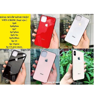 Full Mã iPhone - Ốp Lưng Kính Cường Lực Viền dẻo Đồng Màu Từ iPhone 6 đến 11 Pro Max Sang trọng