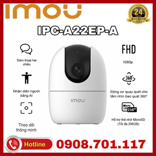 Camera ip wifi ranger 2 ipc-a22ep imou 2.0mp full hd 1080p - xoay 360, theo dõi chuyển động.