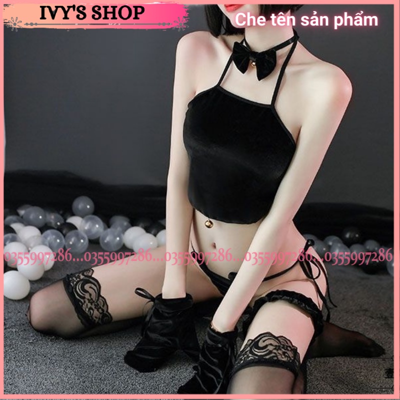 Đồ Ngủ Cosplay Mèo Sexy Miêu Nữ Mã Lolita Chip Mèo Nhung 180 - Ivyshop Fullset không tất | BigBuy360 - bigbuy360.vn