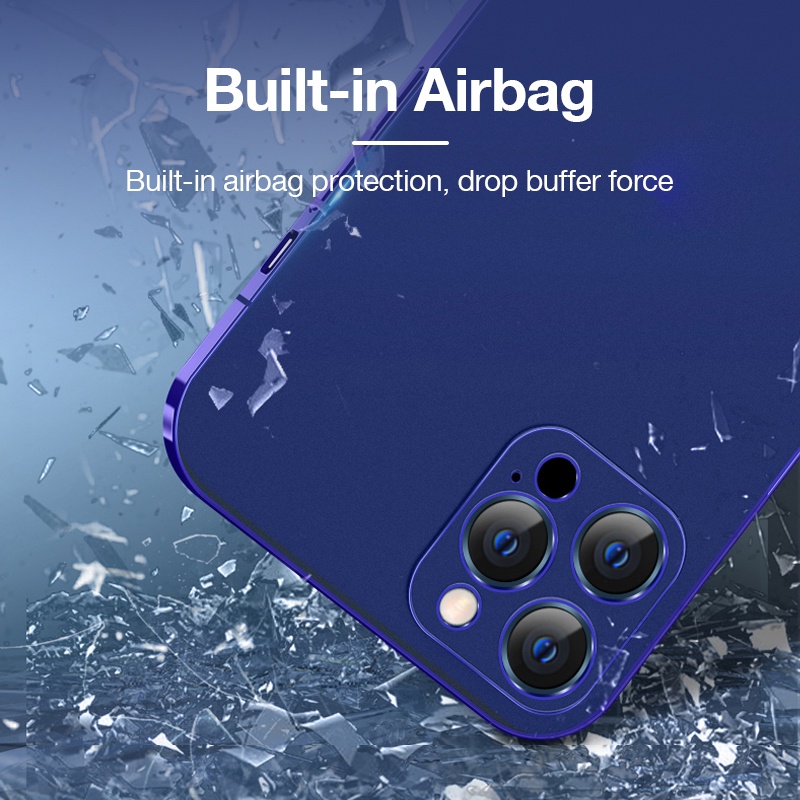Ốp Điện Thoại TPU Mềm Chống Sốc Mặt Nhám Cho iPhone 11 / 12 Pro Max 12 Mini