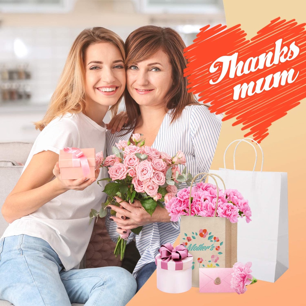 Bán Sỉ / Túi Giấy Kraft Nâu Đa Năng Có Tay Cầm Dùng Để Đựng Quà / Túi Giấy Mua Sắm
