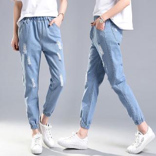 Quần jeans jogger phong cách Hàn Quốc cho nữ