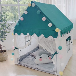 Lều trẻ em trong nhà công chúa bé trai bé trai chơi nhà nhỏ ngôi nhà lâu đài nhà bé ngủ giường tách biệt vật