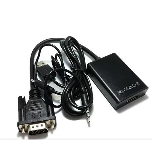 Bộ Cáp chuyển đổi tín hiệu từ VGA sang HDMI có âm thanh kèm theo cáp Micro USB