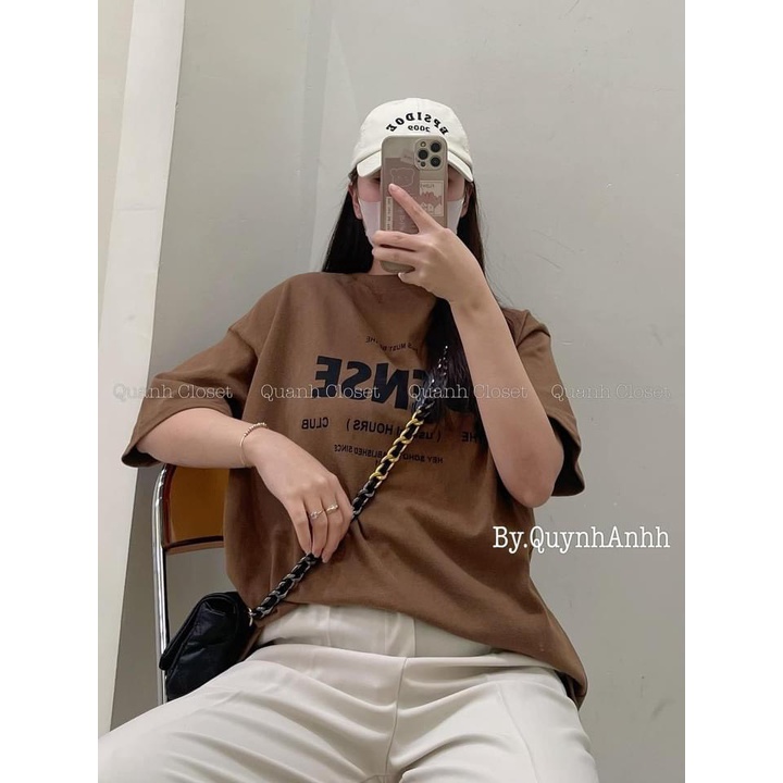Áo phông nam/nữ SENSE chất nhung tuyết oversize siêu rộng, Áo phông tay lỡ