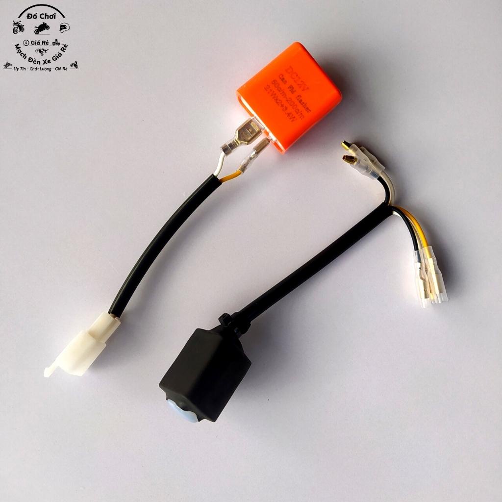 Mạch hazard cho vario, Mạch ưu tiên xe máy lắp như zin kèm cục chớp điện tử chỉnh nhanh chậm