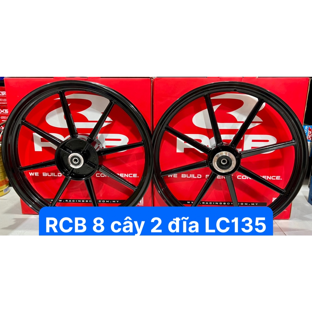 Mâm RCB 8 cây 2 đĩa gắn Exciter 135 2011-2014 chính hãng (1.6-18.5)