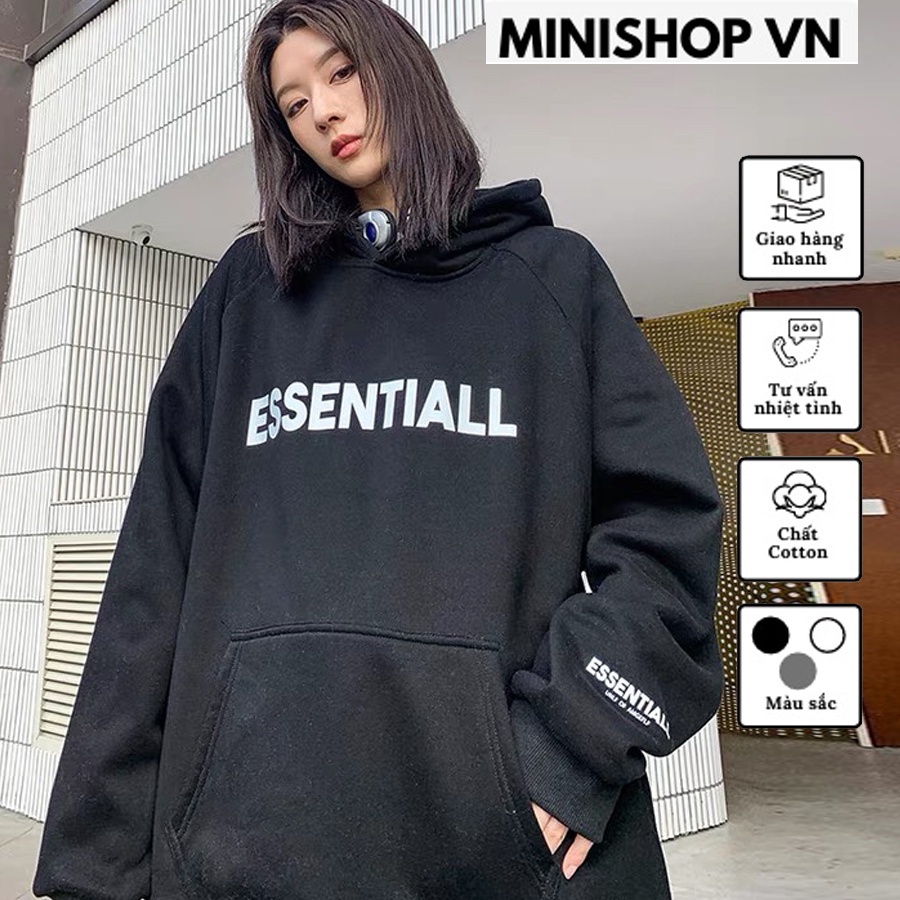  Áo Nỉ Hoodie ESSENTIALS Nam Nữ Chất Nỉ Dày Ấm Mềm Mịn Dáng Rộng Thoải Mái | BigBuy360 - bigbuy360.vn