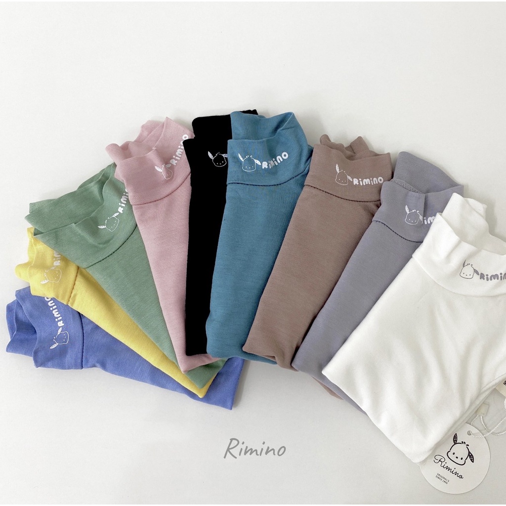 Áo thun lạnh cổ cao in chữ cho bé từ 6-16kg