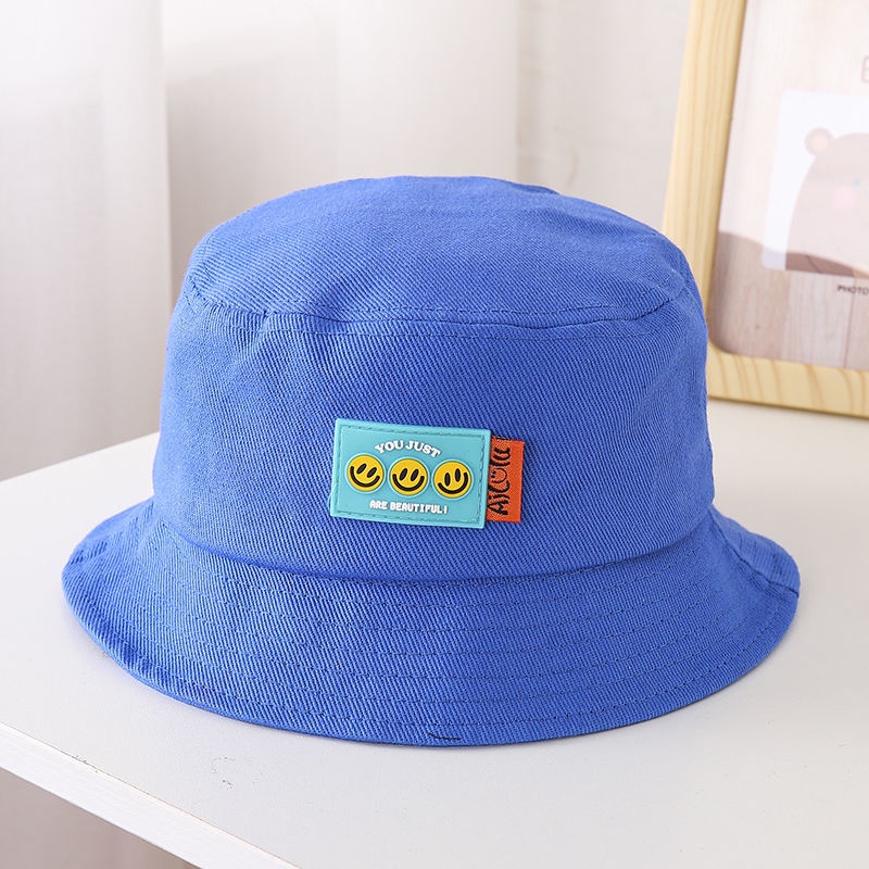 Mũ bucket da họa tiết mặt cười dễ thương cho bé