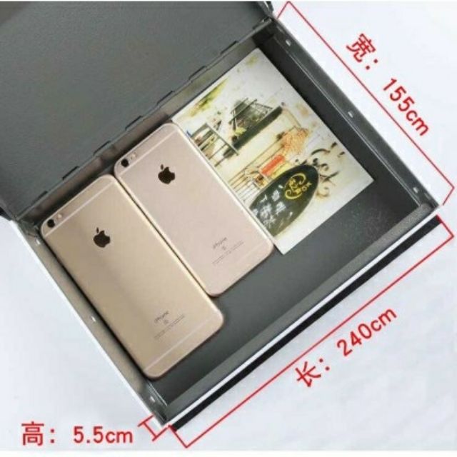 Két sắt mini ngụy trang cuốn sách size vừa 24cm