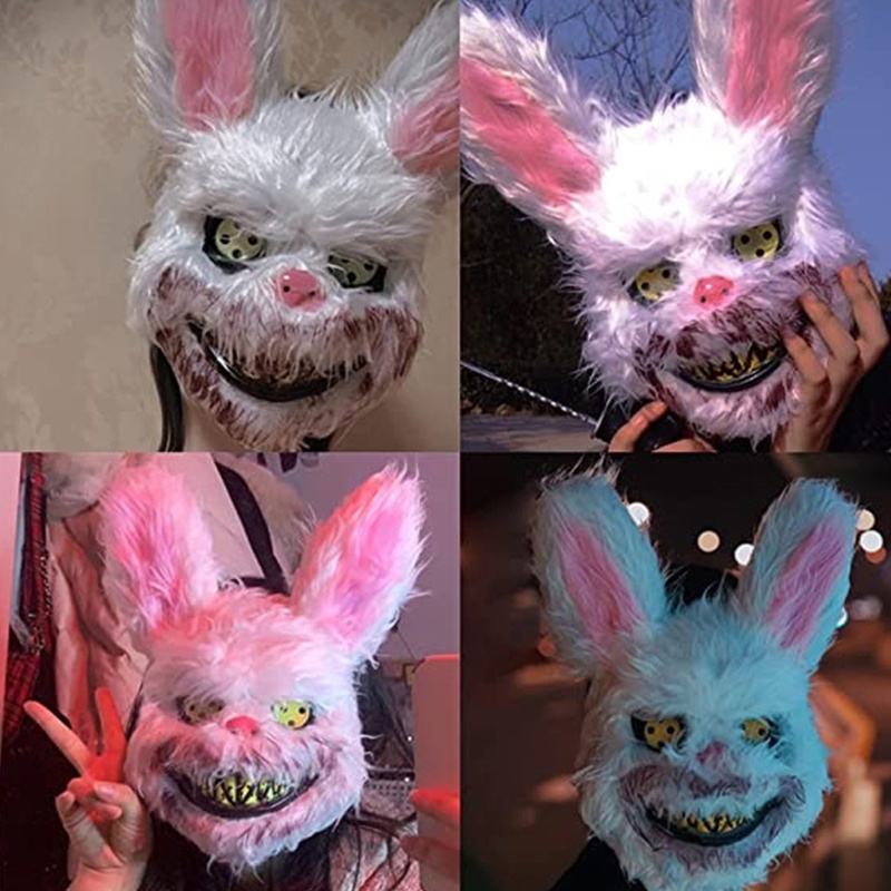 Mặt Nạ Thỏ Có Đèn LED Hóa Trang Halloween