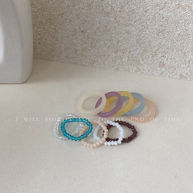 Nhẫn đính đá pha lê phong cách vintage tùy chọn màu sắc