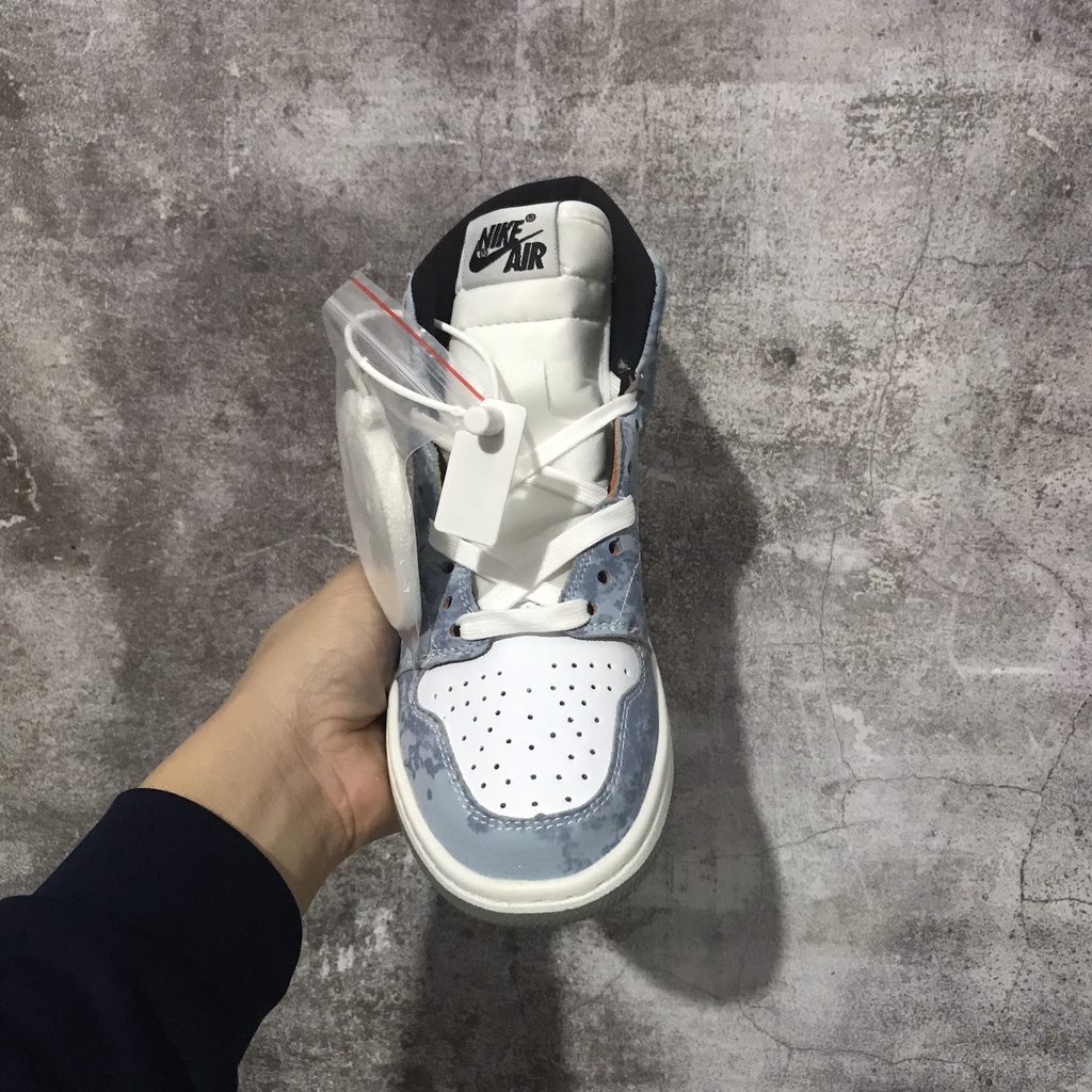 Giày thể thao JORDAN 1 HYPER ROYAL xanh nỉ cao cổ Hot Trend nam nữ, Giày sneaker JD1 Hyper xanh nỉ dùng đi học,tập gym