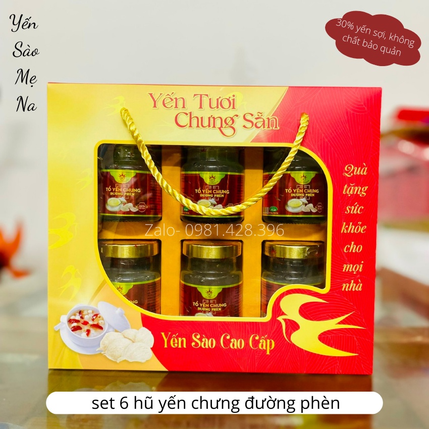 - Set 6 Hũ Yến Sào Chưng Sẵn Hoàng Việt