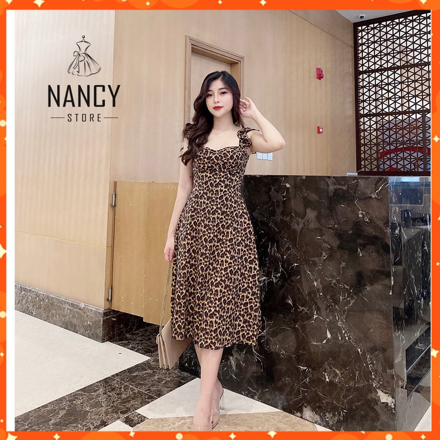Váy da báo cánh tiên,cúp ngực, vải lụa cao cấp, mềm, mịm, mát Nancy A5 | BigBuy360 - bigbuy360.vn