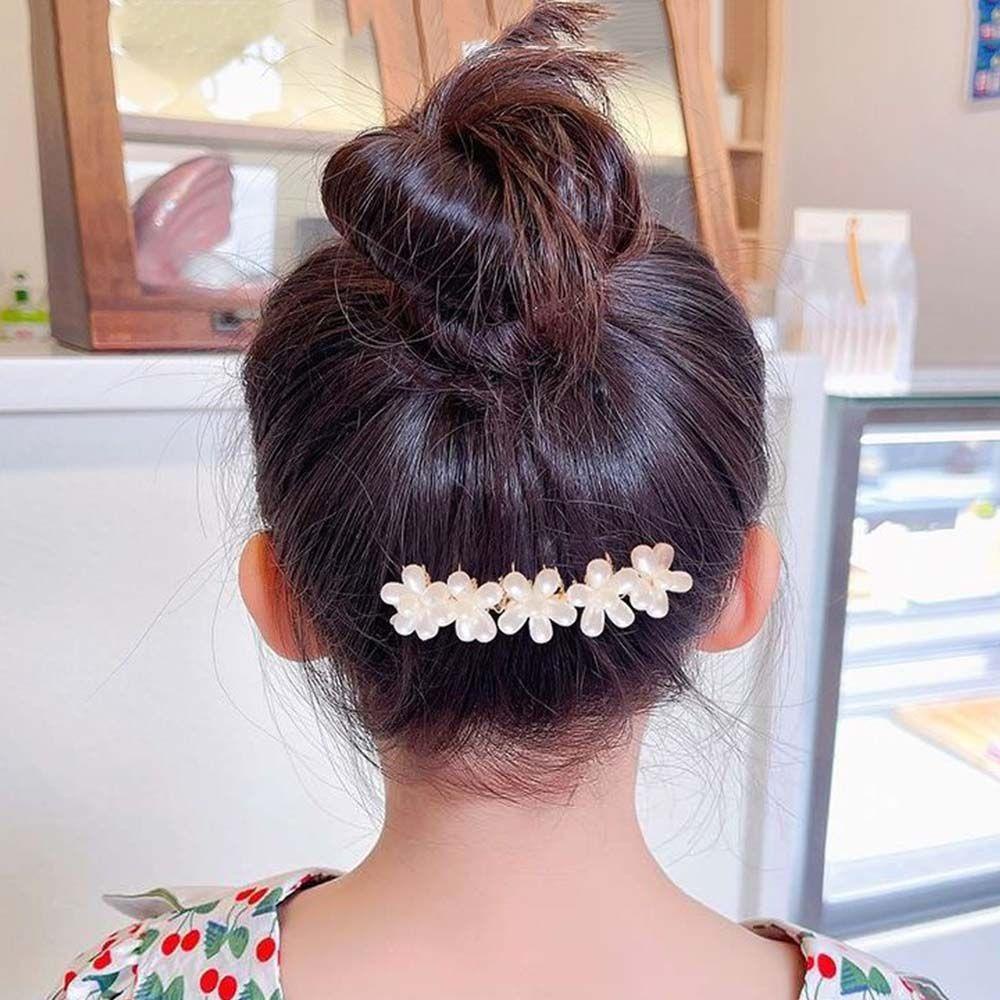 Lược Cài Tóc Bằng Acrylic Hình Hoa Phong Cách Hàn Quốc Ngọt Ngào Cho Bé Gái