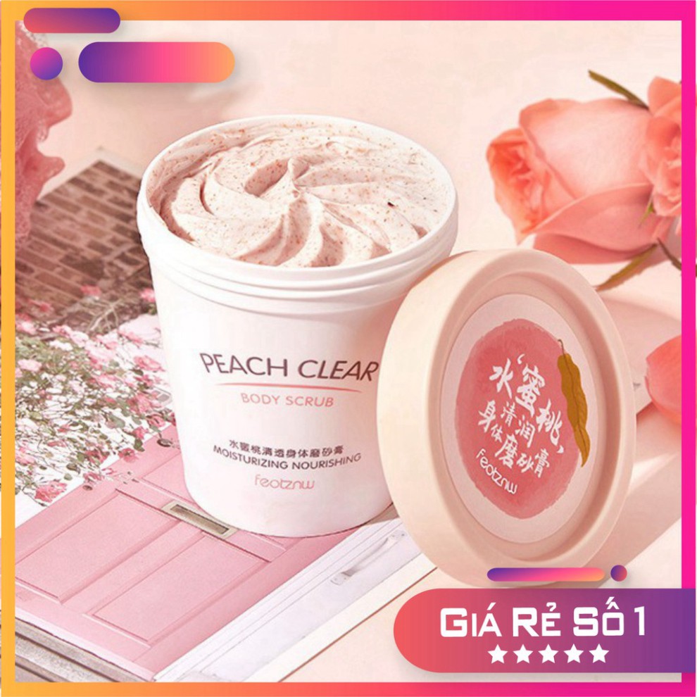 Kem Tẩy Tế Bào Chết Toàn Thân Chiết Xuất Trái Đào Heyxi Body Peach Feotznw Peach Clear Body Scrub (200ml)