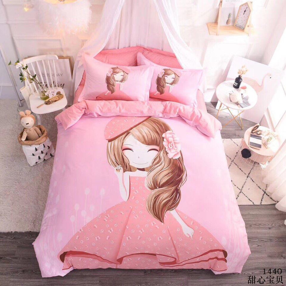Set chăn ga gối cotton 3D