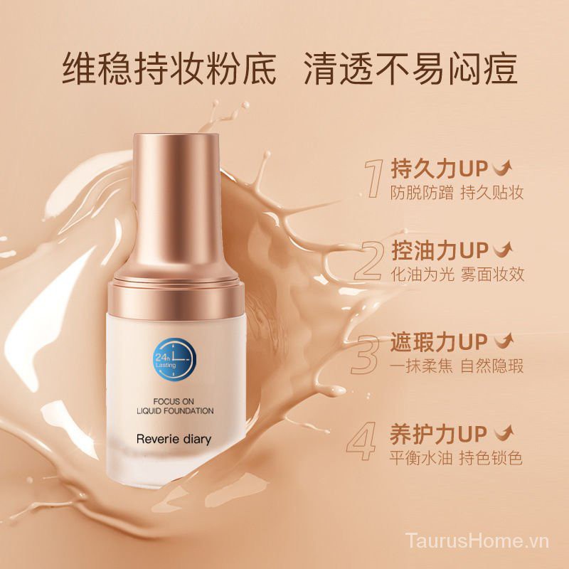 REVERIE DIARY Little Bluecut Liquid Foundation Moisturizing Moisturizing and Oil Controlling Base Makeup Concealer Skin NourishingbbCream Foundation aZcH