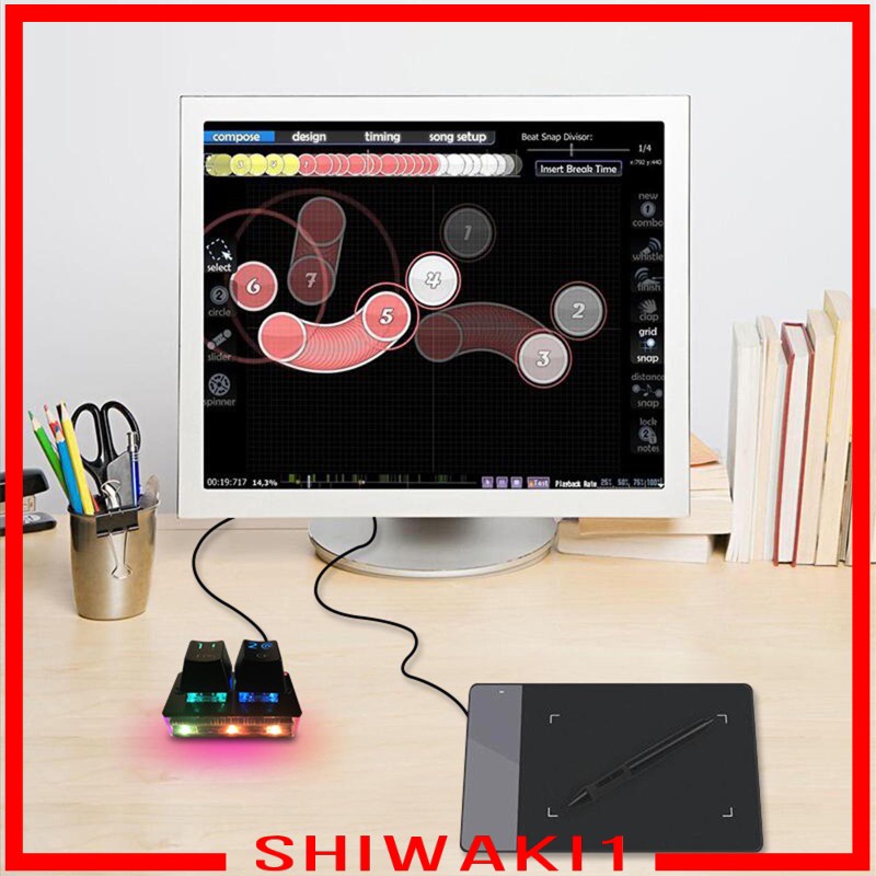 Bàn phím cơ mini tùy chỉnh 2 phím OSU chuyên chơi game có thể tháo rời sử dụng cho pc