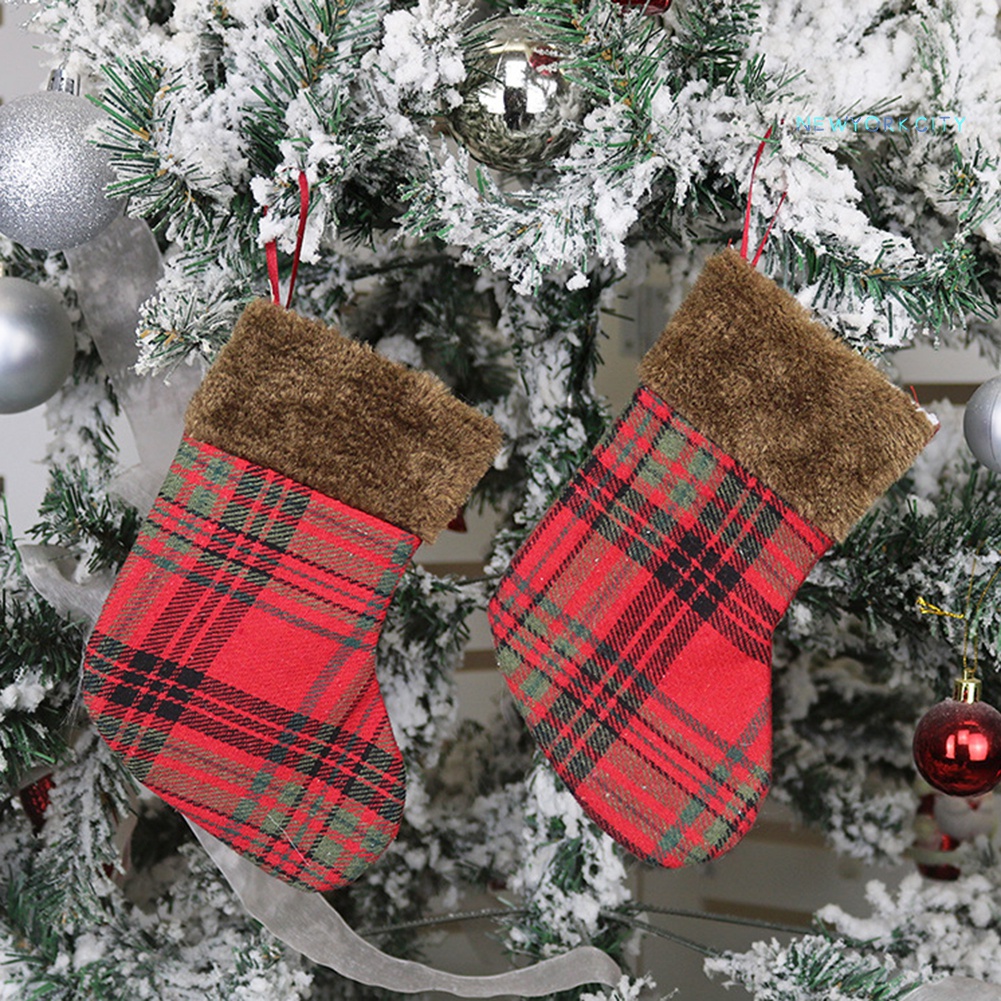 Túi Đựng Kẹo Kiêm Vớ Trang Trí Cây Thông Giáng Sinh