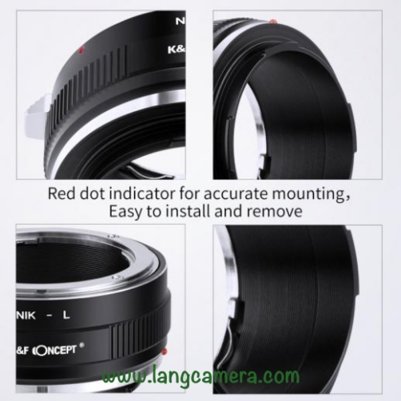 Ngàm chuyển AI- SL hiệu K&amp;F Concept (sử dụng lens Nikon trên máy Lumix, Leica, Sigma ngàm L)
