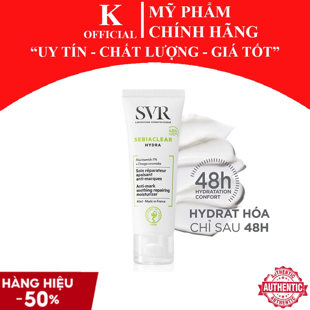 Kem Dưỡng SVR Sebiaclear Hydra Giảm Thâm Mụn Cho Da Dầu 40ml