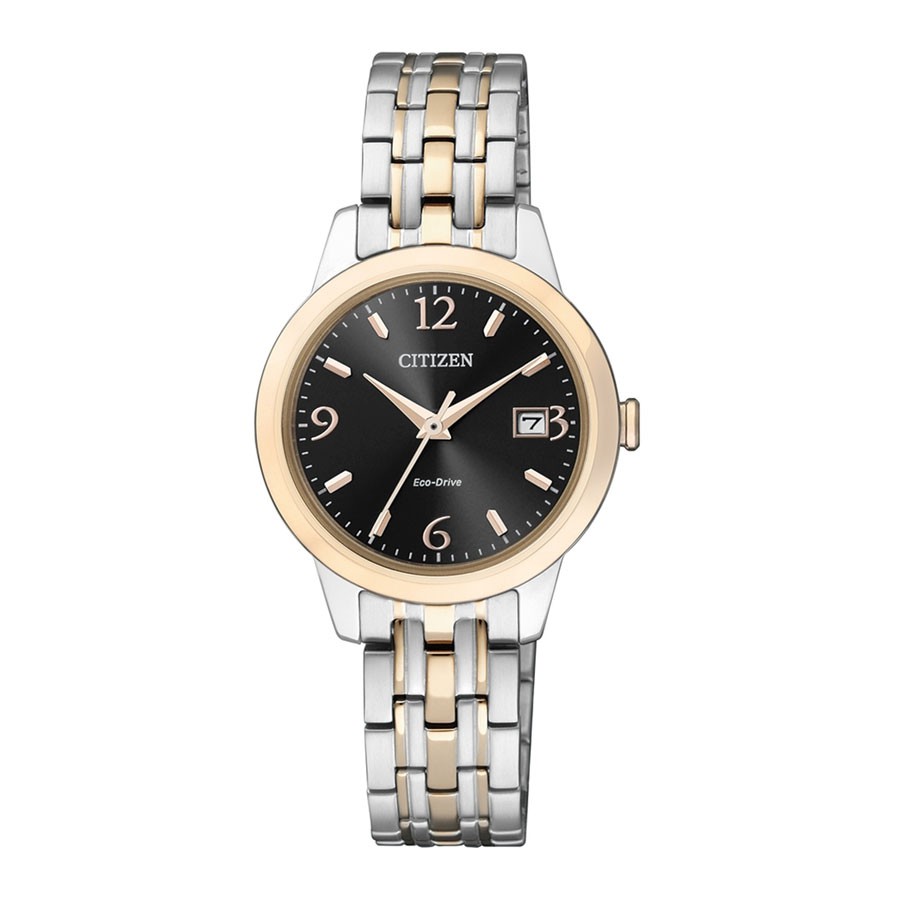 Đồng Hồ Nữ Citizen Dây Thép Không Gỉ EW2234-55E - Mặt Đen (Sapphire)