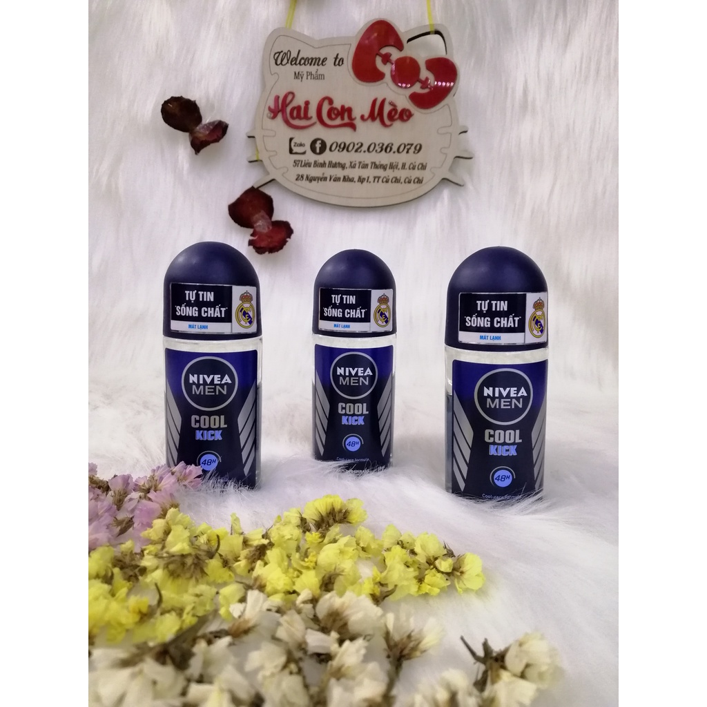 Lăn Khử Mùi nivea Cool Kick 50ml