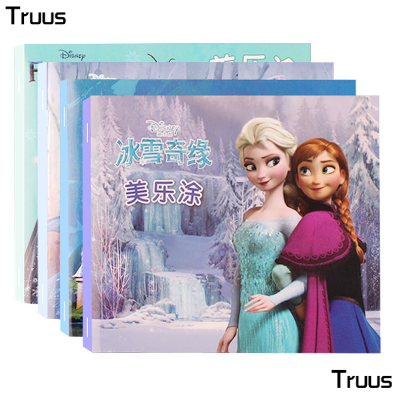 Sách Tô Màu Đơn Giản Hình Công Chúa Elsa Băng Tuyết Cho Học Sinh QRSR