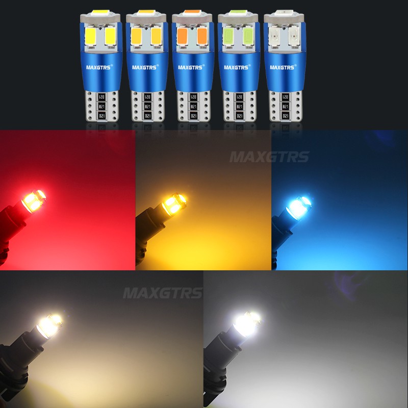 Set 2 Đèn LED MAXGTRS 194 168 T10 LED W5W Gắn Biển Số Xe Ô Tô