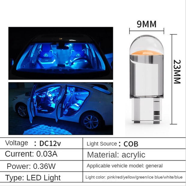 Bóng Đèn Led T10 Siêu Sáng Gắn Biển Số Xe Hơi Chuyên Dụng