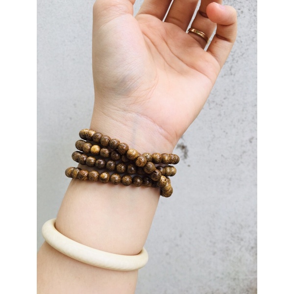 Chuỗi tràng 108 hạt trầm tốc mix thánh giá cho khách Công Giáo