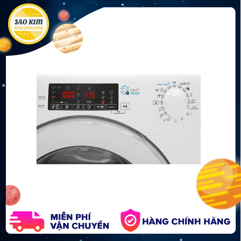 Máy giặt Candy Inverter 9 kg GVS 149THC3/1-04 - Hiệu suất sử dụng điện 25.4 Wh/kg - Bảo hành 2 năm